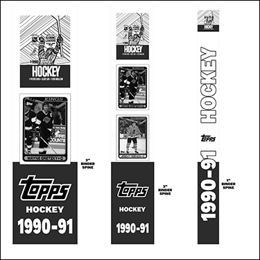 1990-91 Topps Hockey Cards Binder Inserts