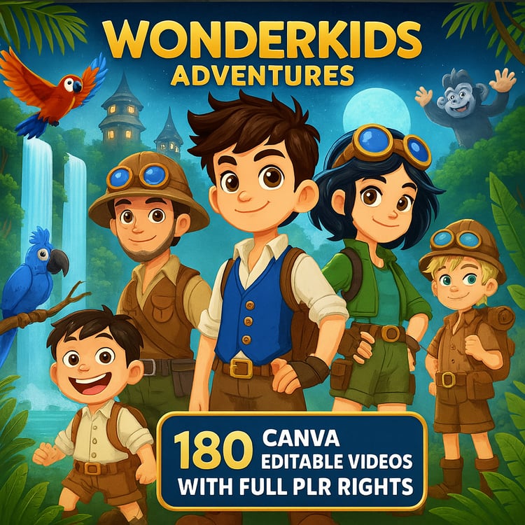 PLR kids animation bundle for storytelling and video marketing