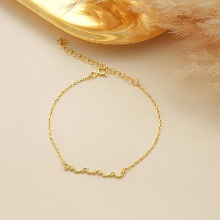 Personalized name bracelet custom engraved elegant jewelry