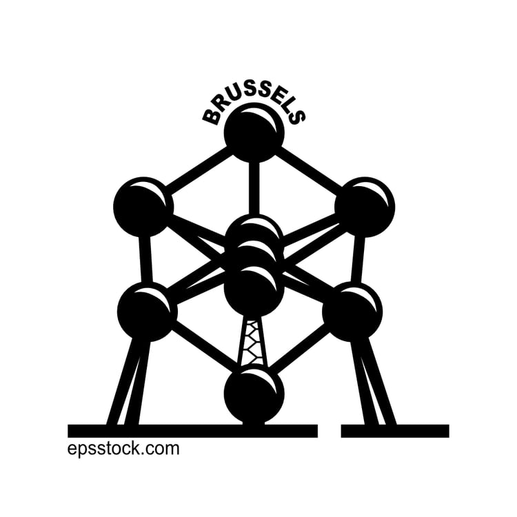 The Atomium, the symbol of Brussels