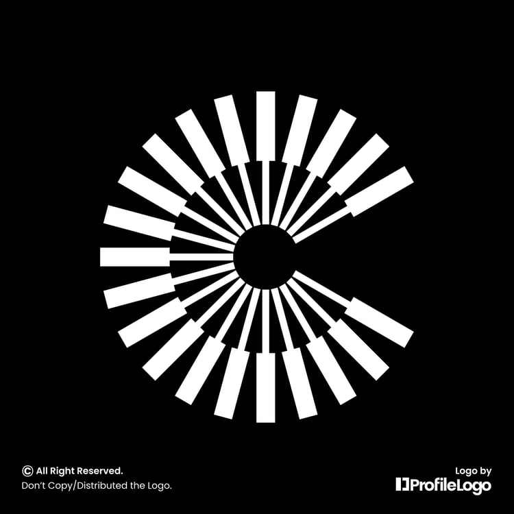 Spark technology line letter C logo