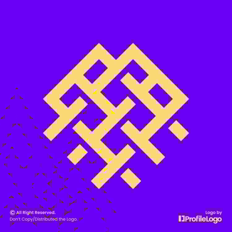 Woven heart letter MM logo