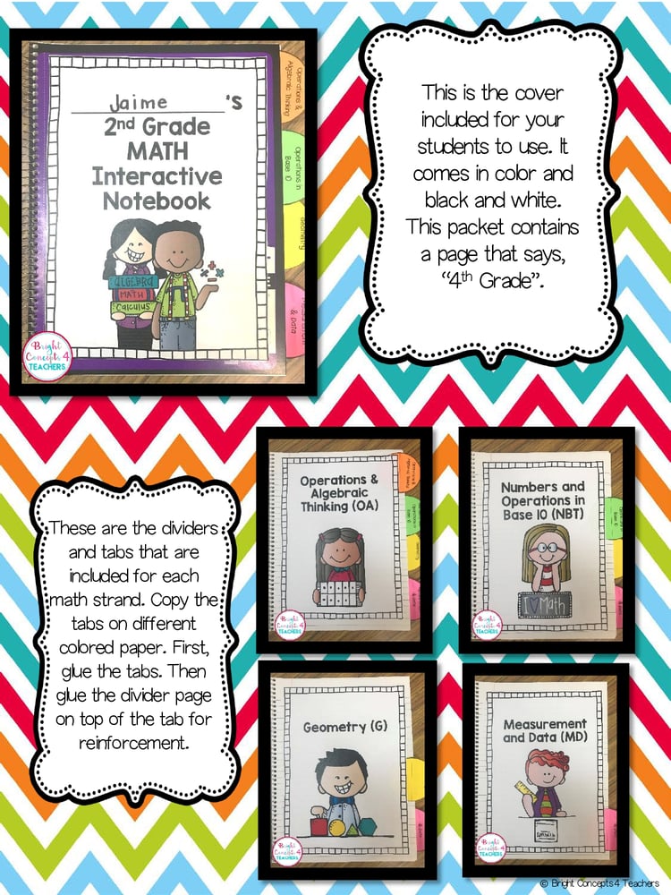 4th Grade Math Interactive Notebook {Common Core Aligned}