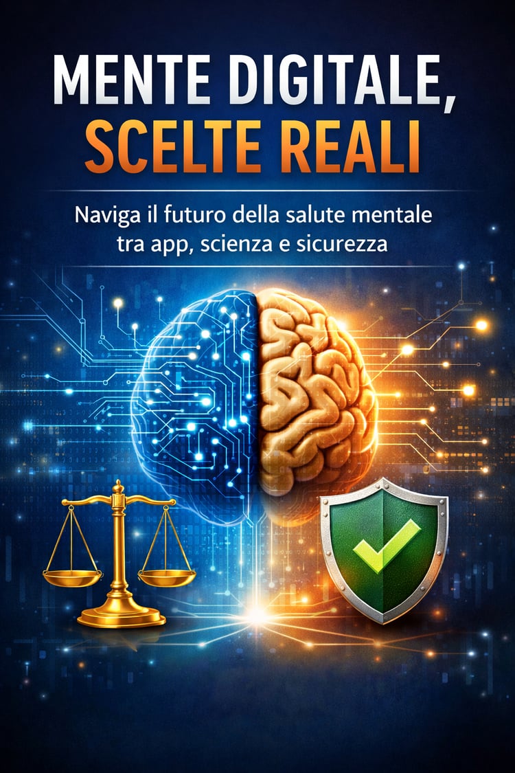 terapie digitali Italia, app salute mentale sicure, differenza app benessere e DTx, guida terapie digitali 2026, scegliere app psicologia online, privacy app salute mentale GDPR, rischi intelligenza artificiale terapia, validità scientifica app ansia, bur