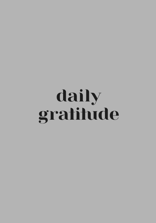 "Cover of Bold Grey & Black Daily Gratitude Journal with clean, minimalist text reading daily gratitude – strong, modern aesthetic for reflection and growth."