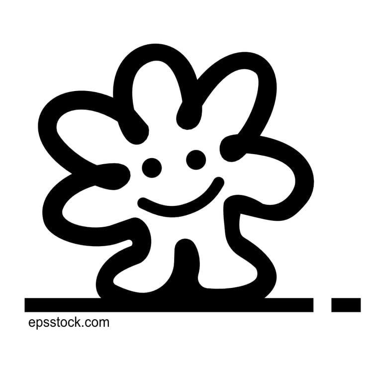 cute flower character