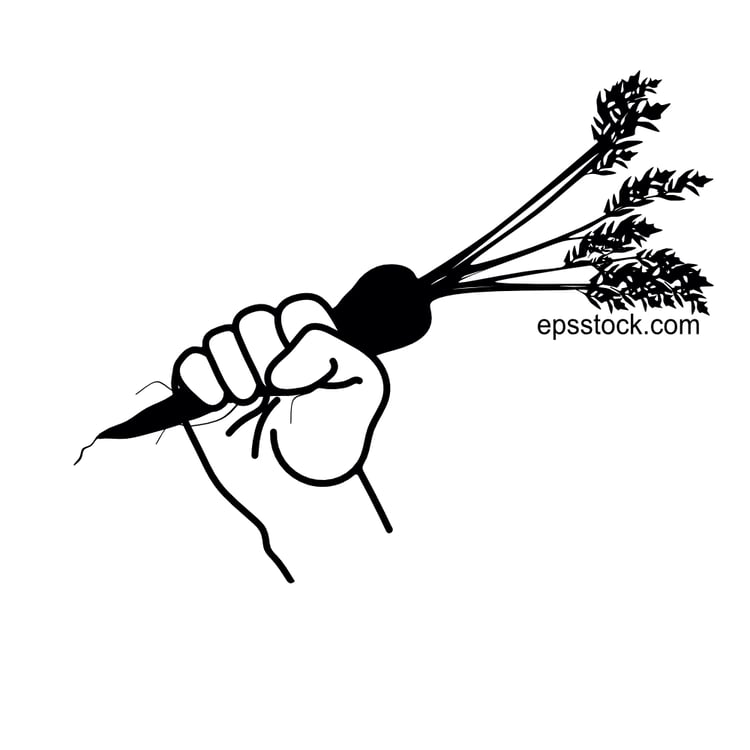 hand holding a carrot