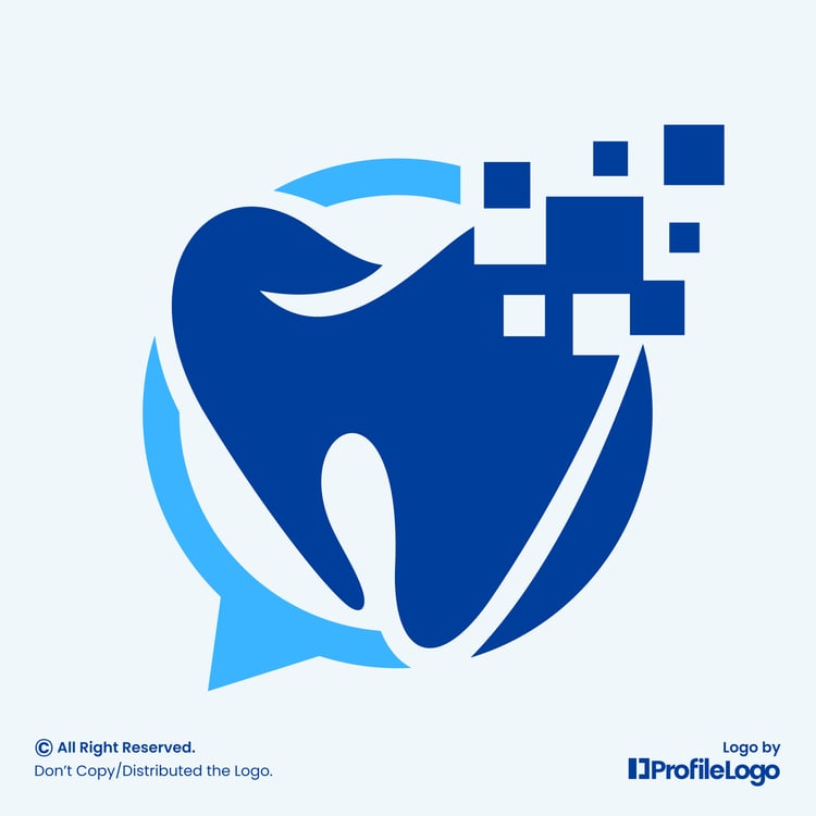 Digital dental tooth chat logo