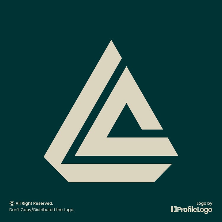 Simple letter LC logo or LA logo