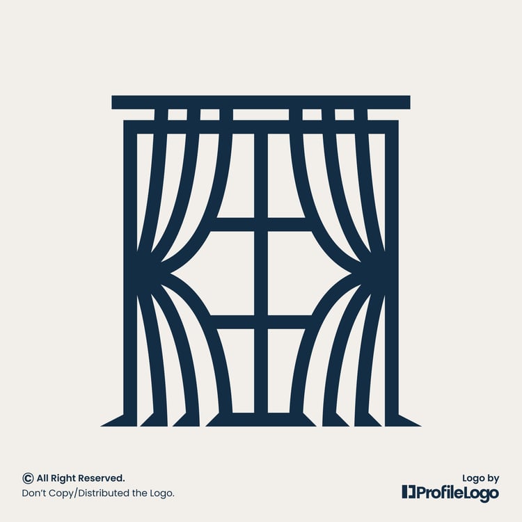Luxury line window and curtain logo