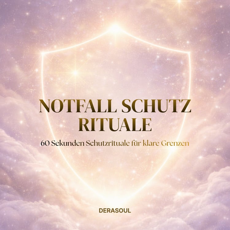 Cover von Notfall Schutz Rituale, 60 Sekunden Schutzrituale für klare Grenzen, DERASOUL PDF Download.