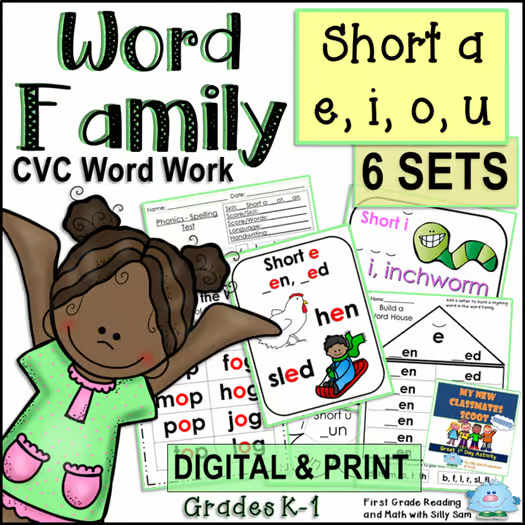 CVC SHORT VOWEL WORD WORK Phonemic Awareness RTI Tier 1 SOR ELL SPED BTS K-1