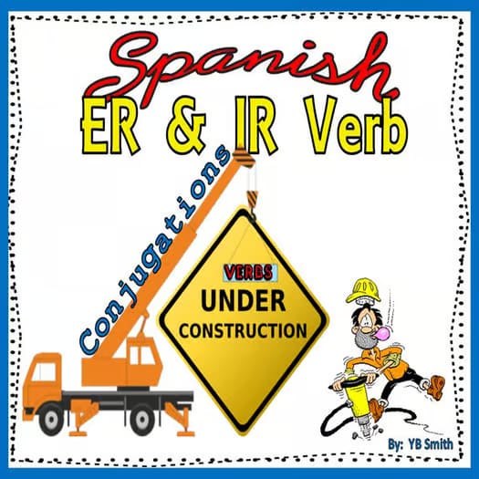 Spanish ER and IR Verb Conjugations Notes and Practice Powerpoint BUNDLE