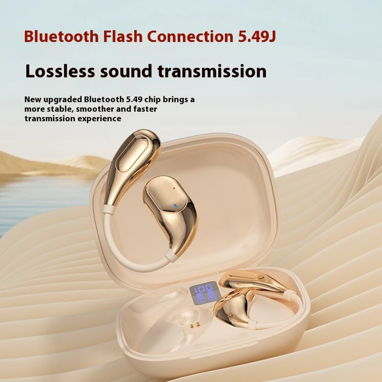 Ear-mounted Bluetooth headset with open-ear wireless design