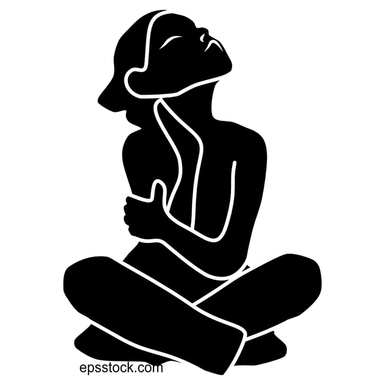 a little girl sitting and dreaming