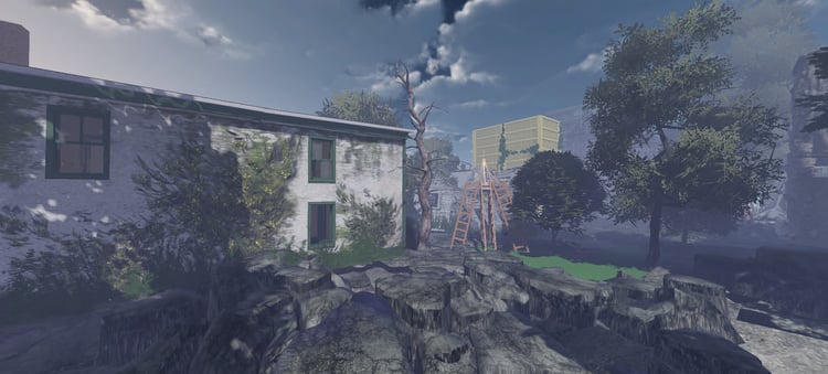 Destroyed city environment Roblox map