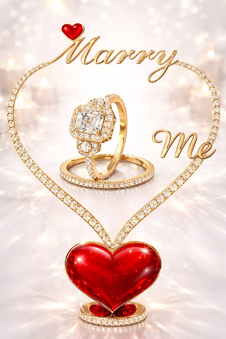 marry me wall art, engagement ring printable, proposal decor, romantic wall art, diamond ring artwork, wedding wall decor, valentines day printable, anniversary gift art, luxury love art, gold heart decor, romantic bedroom art, proposal announcement art,