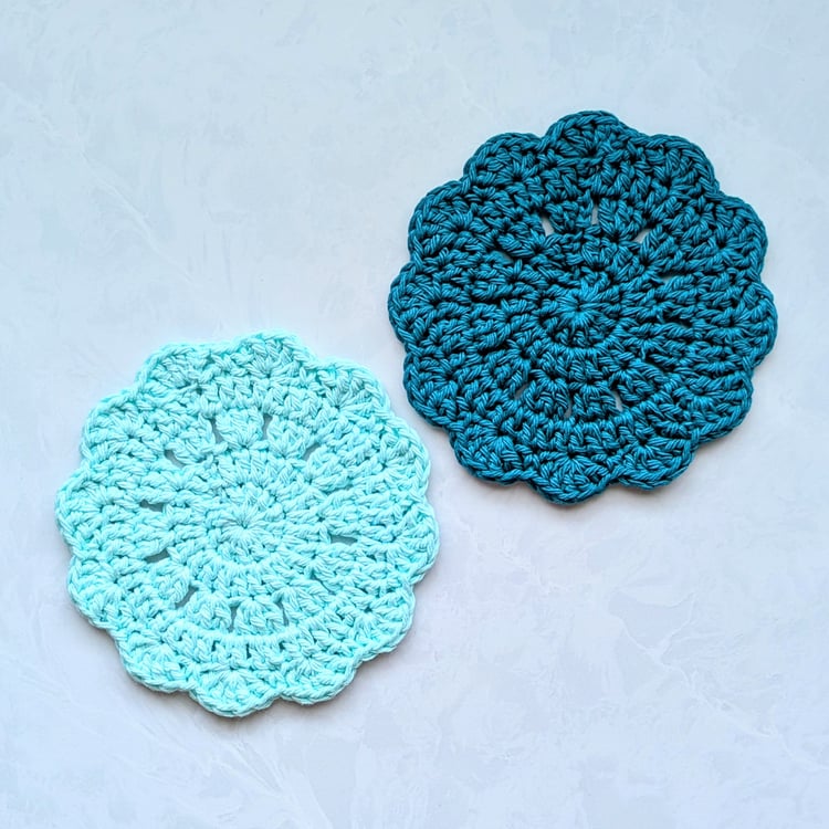 Bright New Day Crochet Coaster