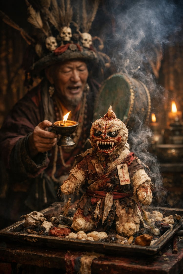 tibet,shaman,jhankri,bon,bonpo,black magic,budismo,phurba,kapala