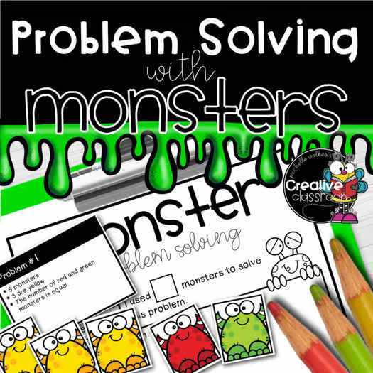 Problem Solving with Monsters | Critical Thinking Logic Puzzles Math Center