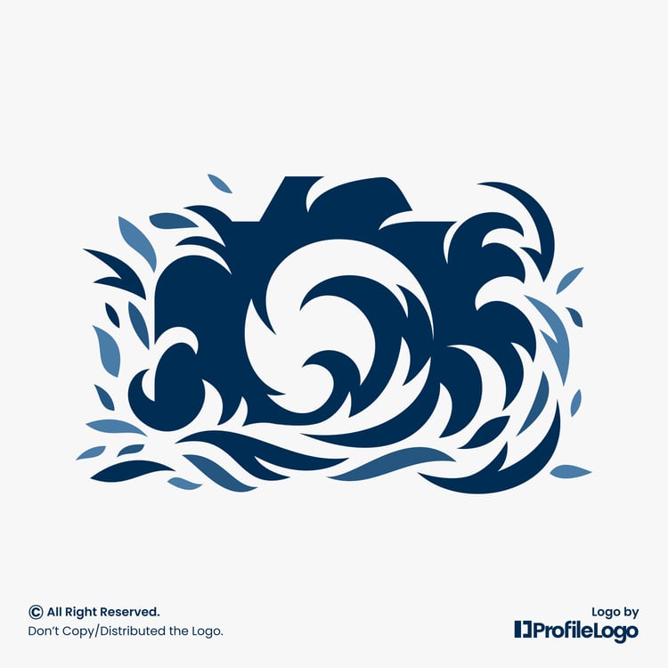 Sea wave camera photography logo