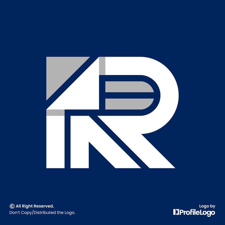 Modern document paper letter R logo