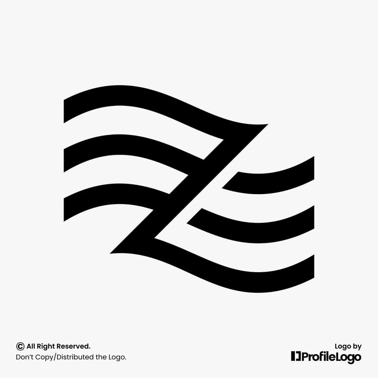 Wave line letter Z logo