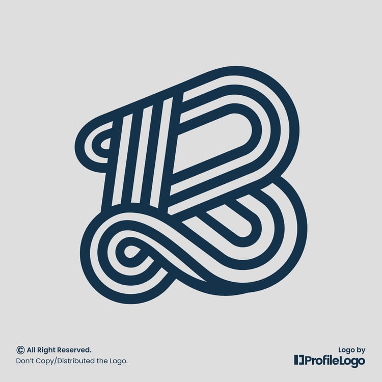 Elegant line letter B logo