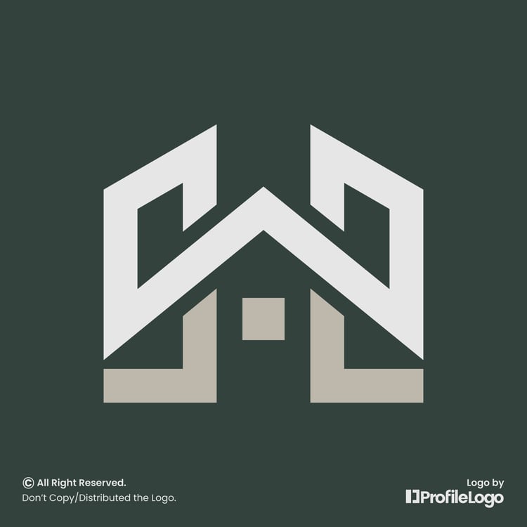 Geometric line home real estate letter H logo