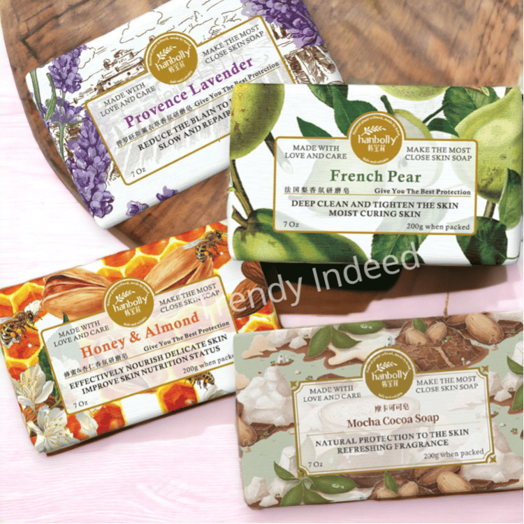 Hanbolly fragrant exfoliating soap natural handmade soap