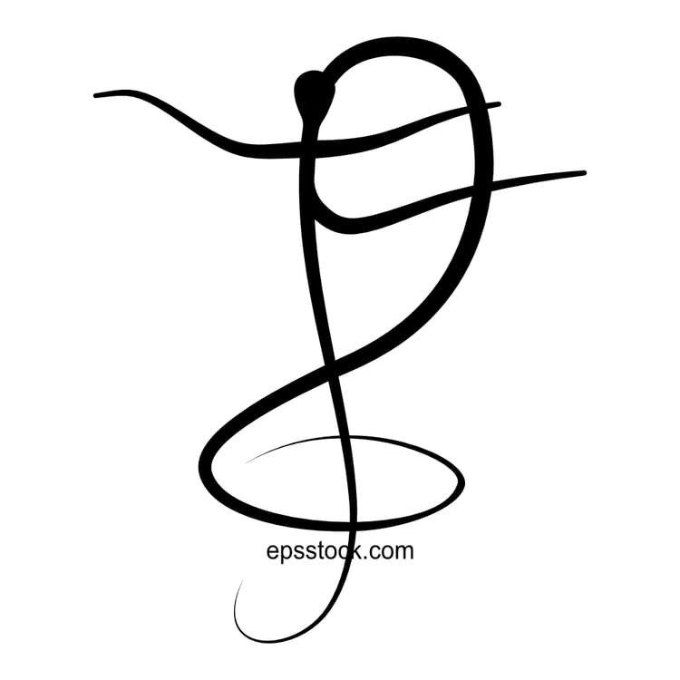 A treble clef in the shape of a ballerina
