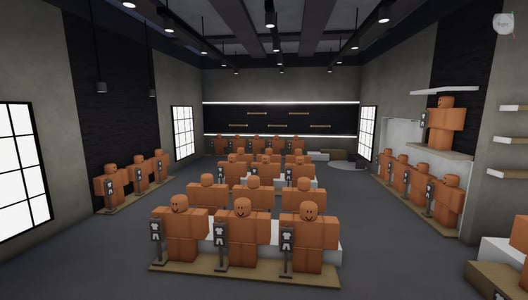 Detailed retail shop building Roblox map asset