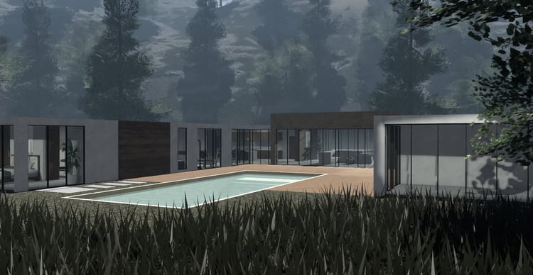 Large bedroom and living space Roblox mansion