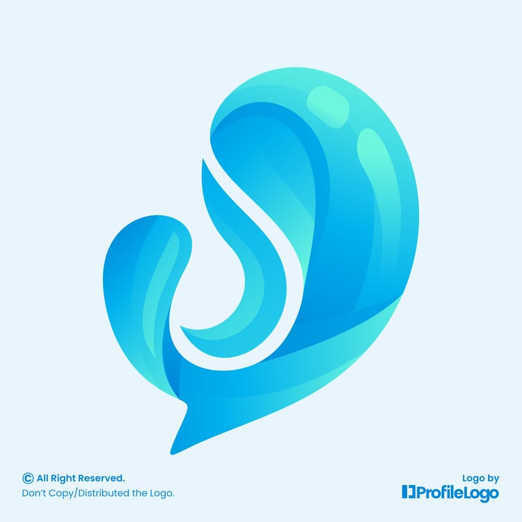 Modern gradient letter U chat logo
