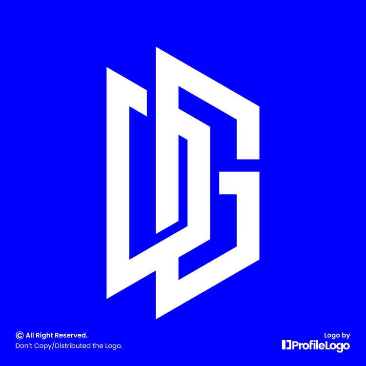 Simple line abstract letter DG logo
