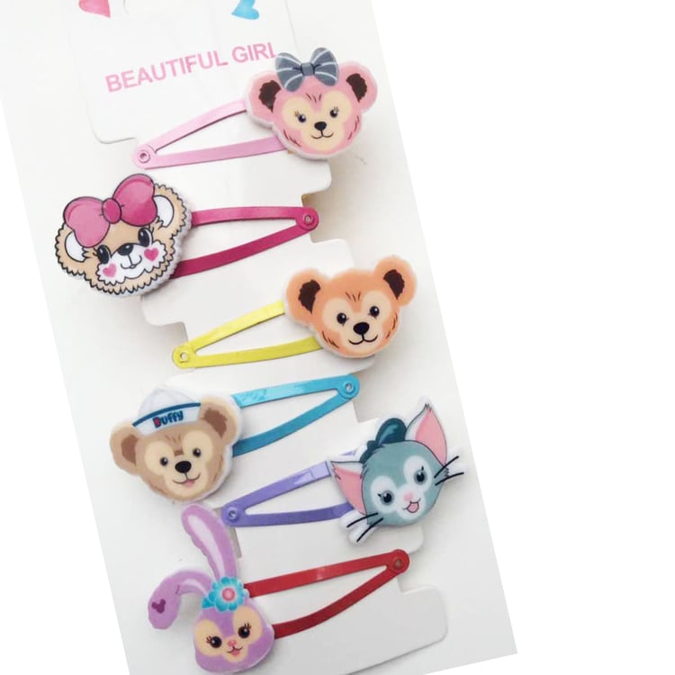 Kids plush character hair clip adorable cartoon style accessory
