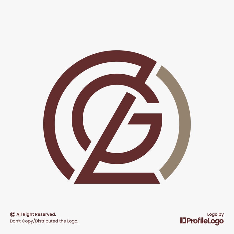 Elegant letter GL logo or LG logo by ProfileLogo with light grey background