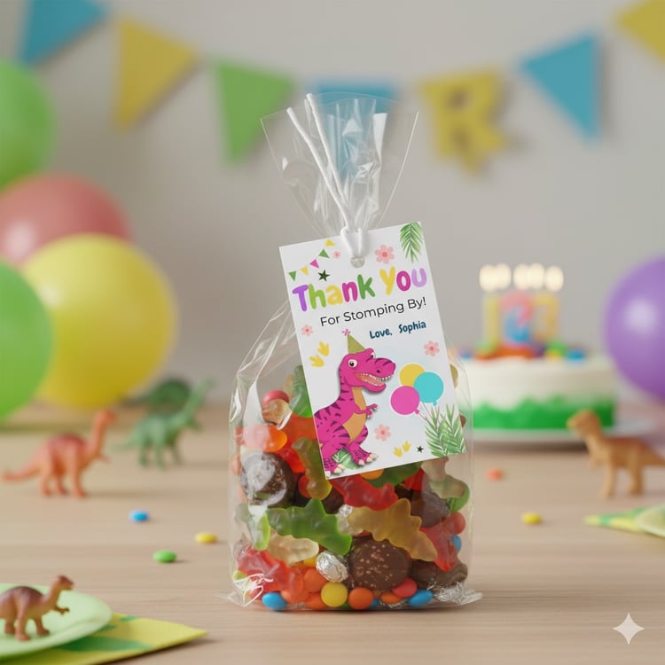 Thank you Tag Dinosaur Birthday