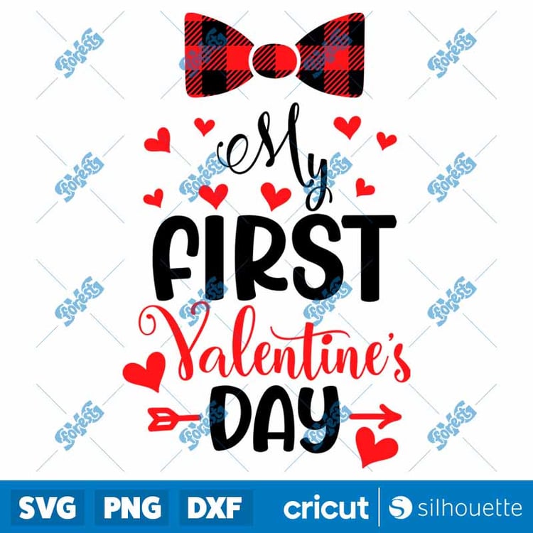My First Valentines Day SVG | Baby Boy Valentine SVG Cut File for Cricut