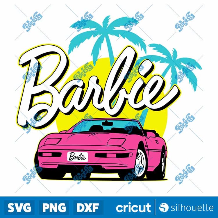 Barbie Malibu Logo SVG - Hot Barbie Girl Silhouette Digital Download