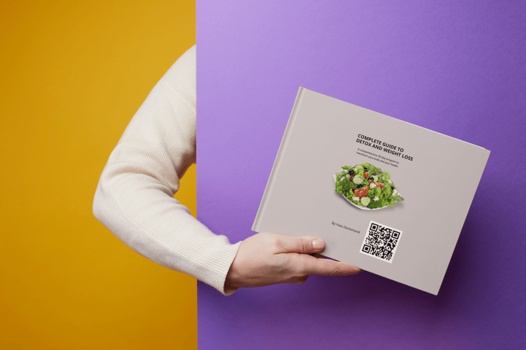 “Digital ebook cover for Complete Guide to Detox and Weight Loss featuring detox tips, healthy recipes, and wellness guidance in a downloadable PDF.”