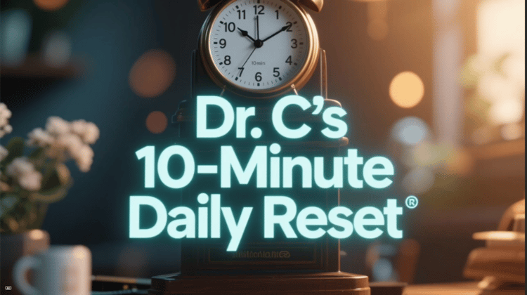Dr. C’s 10‑Minute Desk Worker Daily Reset digital routine for neck, shoulder and back pain from sitting.