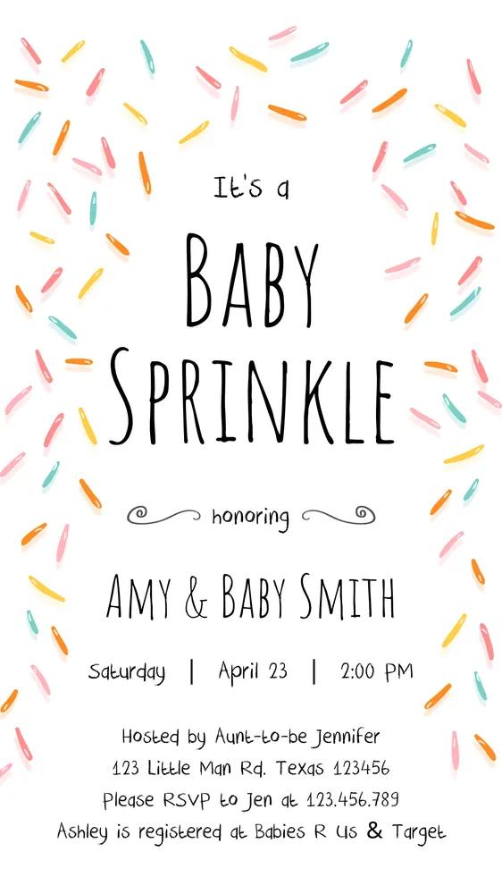 Gender Neutral Baby Sprinkle Invitation | Editable Canva Digital Evite
