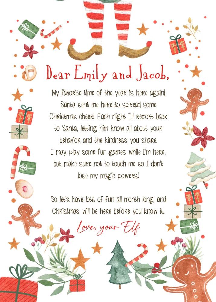 Editable Elf Arrival Letter | Christmas Elf Welcome Back Canva Template