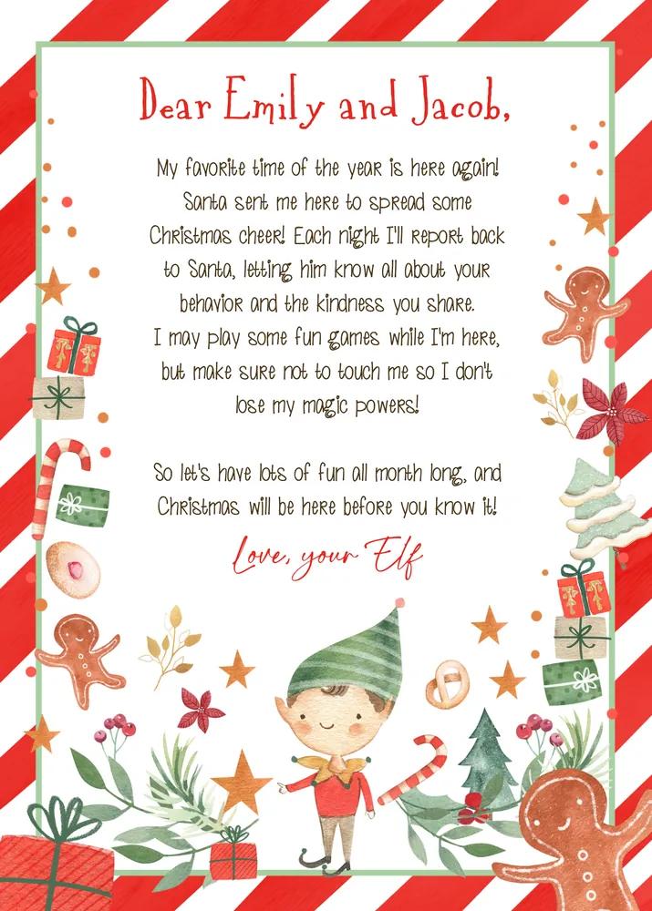 Elf Arrival & Return Letter Canva Template - Editable Christmas Elf Welcome
