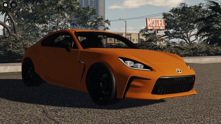 Roblox driveable sports car with openable doors