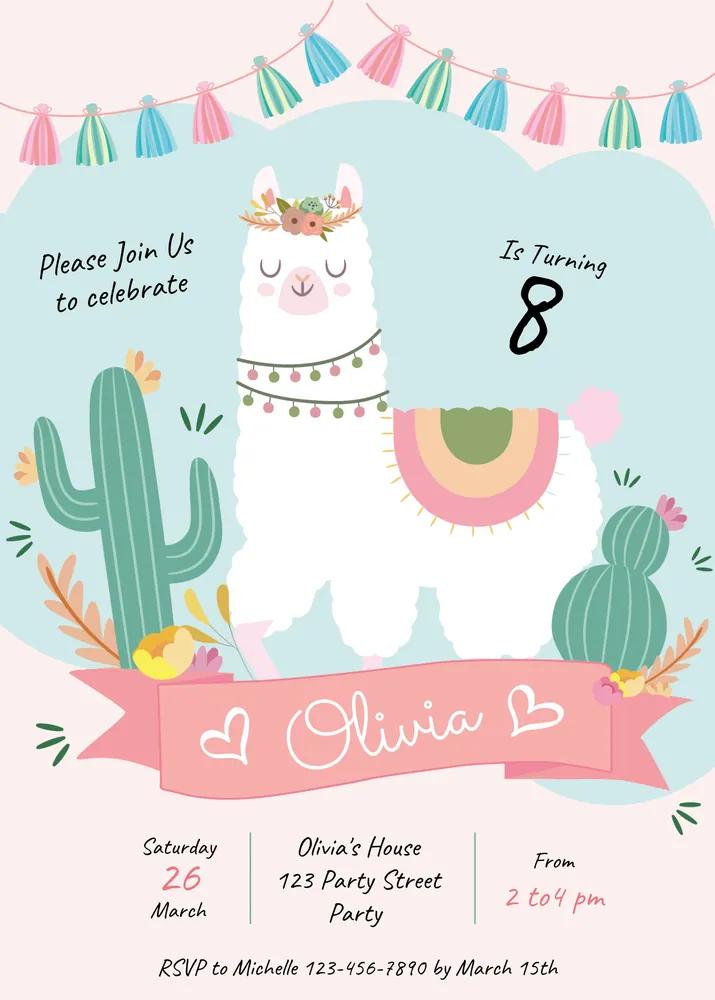 Wildflower 1st Birthday Invitation | Shes a Wild One Canva Template