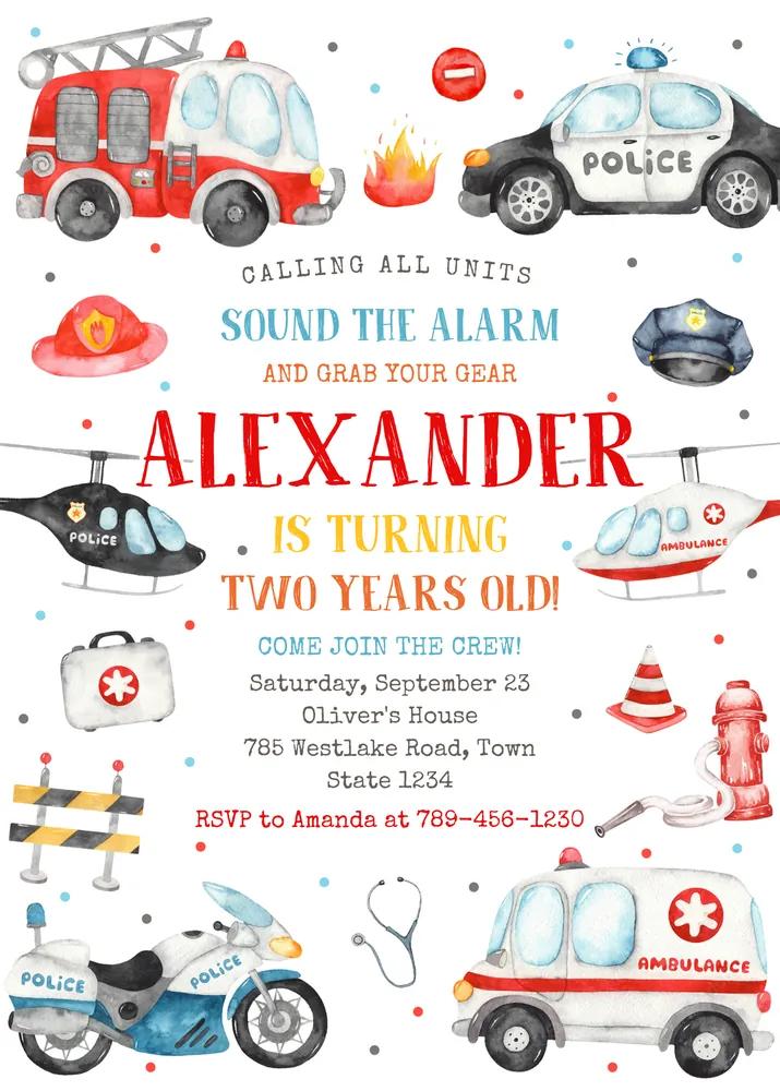 Construction Birthday Invitation Canva Template - Editable Boys Party Invite