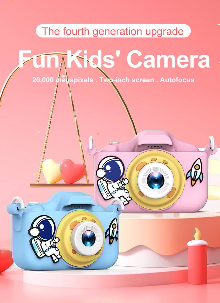 Children mini digital camera dual lens HD video toy