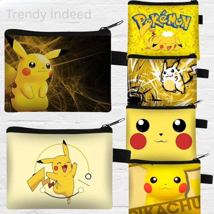 Cartoon monster themed kids wallet and coin purse set